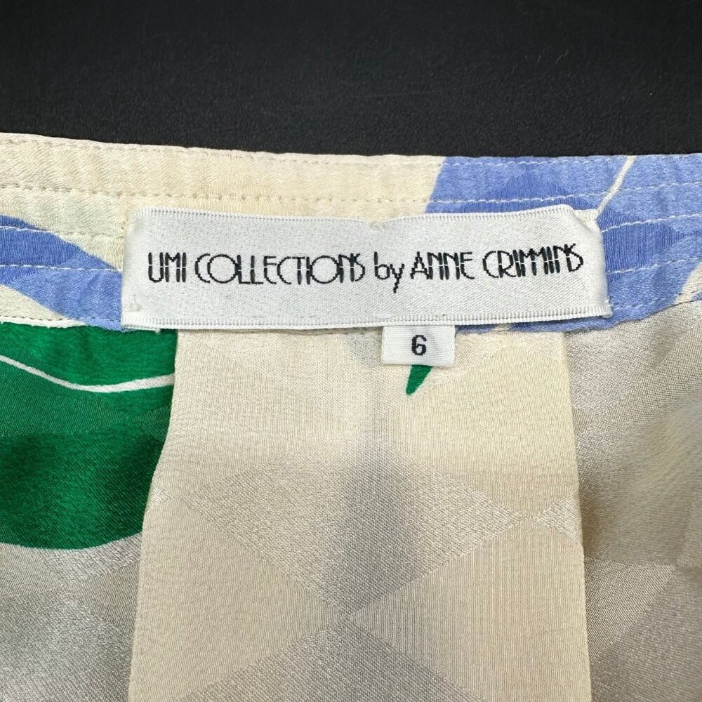 Vintage Skirt 1980s Umi Collections Anne Crimmins Tropical Flowers Pleated Retro - Picture 3 of 10